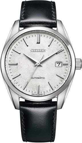 Pre-owned Citizen Collection Nb1060-04a Automatic Mechanical Silver Lacquer Dial Watch Men