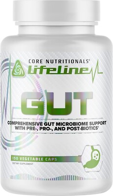 Core Nutritionals Lifeline GUT Microbiome Prebiotic, Probiotic Digestive Aid 