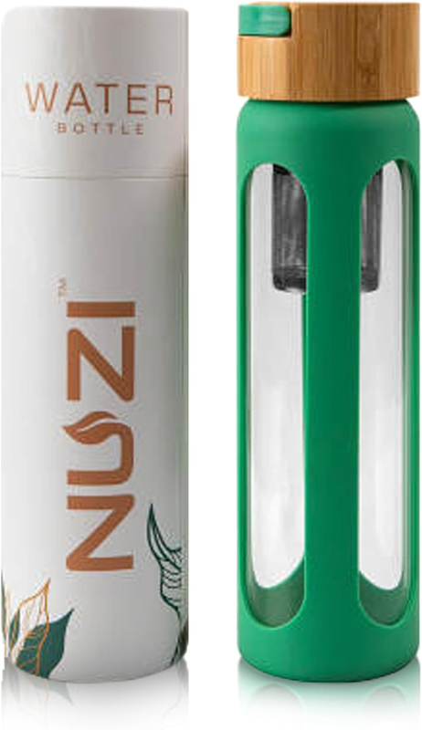 Glass Water Bottles with Stainless Steel Tea Infuser | Natural BPA Free Leakproo