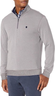 

Мужской флисовый пуловер с молнией IZOD Advantage Performance, светлый, Light grey heather