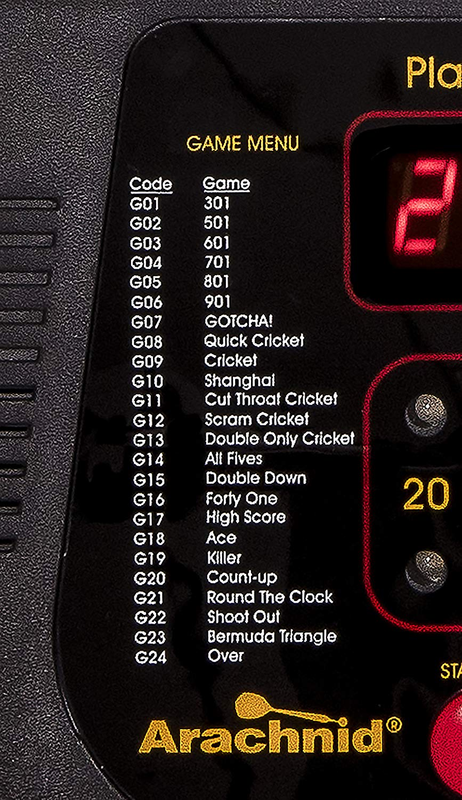 Arachnid Cricket Pro 650 Standing Electronic Dartboard with 24 Games, 132 Variat