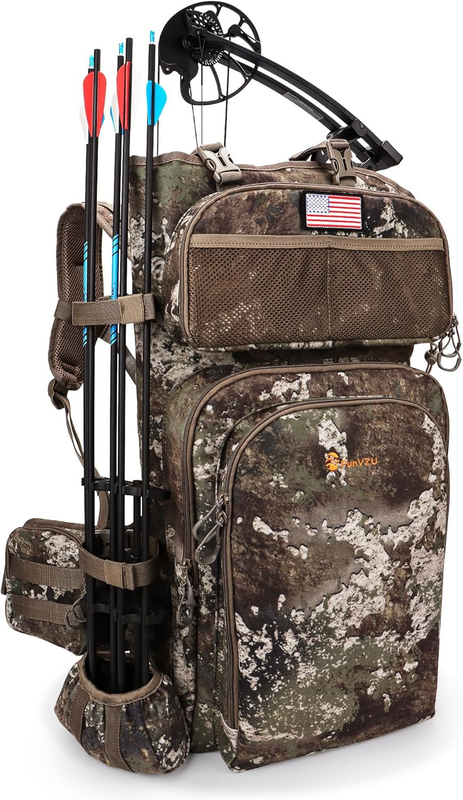 Hunting Backpack Saddle Bag w/ Bow Holder Large Compound Bow D...