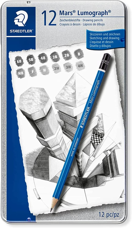 S, 12 Pack Graphite Pencils In Metal