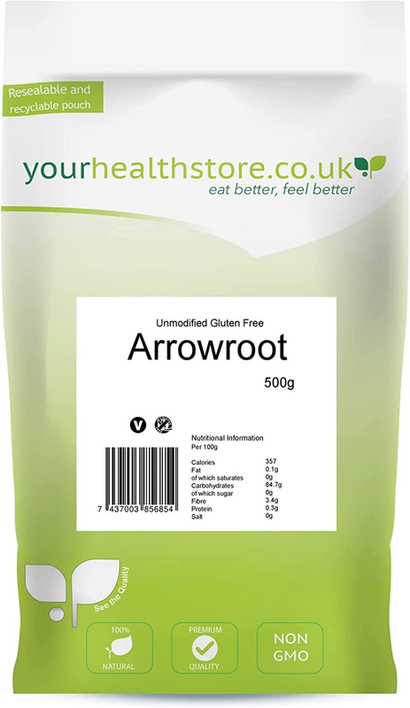 Premium Unmodified Arrowroot 500G, Gluten Free, Non GMO.