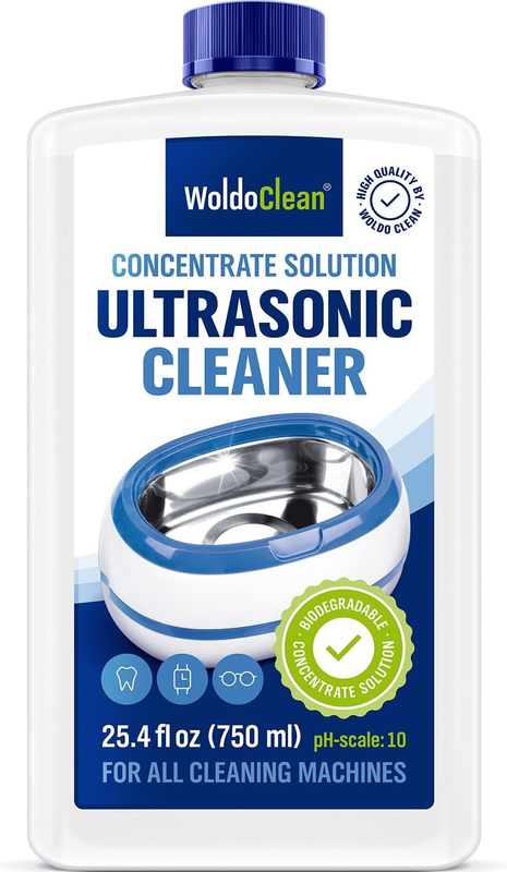 WoldoClean Ultrasonic Cleaner Solution for Jewelry 25.4 Fl Oz - 140 Concentra