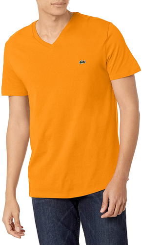 

Футболка Lacoste Fango из хлопка Pima с короткими рукавами и v-образным вырезом из джерси, Оранжевый