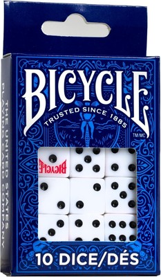 Bicycle Dice Set, Six Sided Dice, D6 Dice, Playing Dice, Standard Game Dice, 10