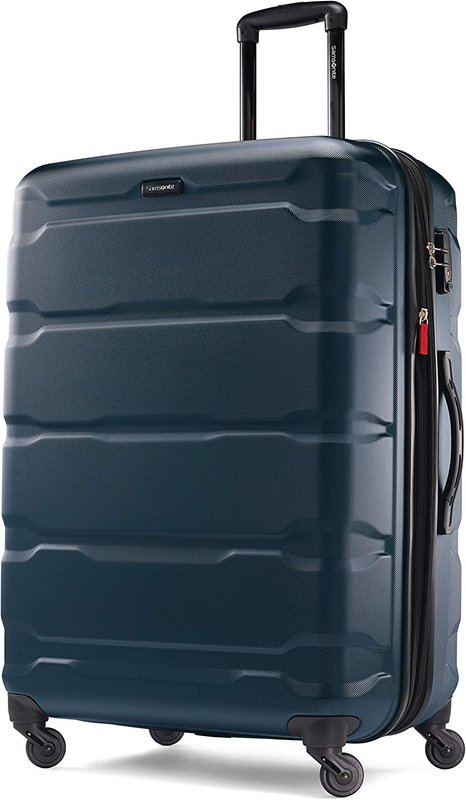 Omni PC Hardside Expandable Luggage w/ Spinner Wheels Teal, Checked-Large 28inch