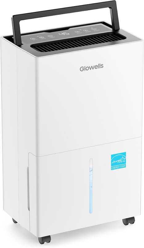 52 Pints Energy Star Dehumidifier for Home, 4500 Sq.Ft Basement Dehumidifier with Drain Hose for Large Room Bathroom Bedroom, Compressor Dehumidifiers with Smart Humidity Control, Auto Defrost