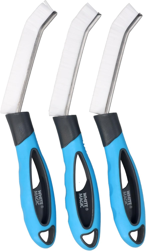 Crevice Cleaning Brush 3 Pack – Gap & Grout Cleaning Brush with Stiff Bristles,