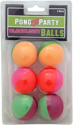 Island Dogs Half and Half Blacklight Pong Balls
