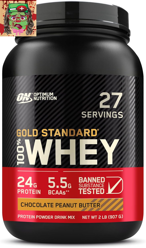 Optimum Nutrition Gold Standard 100% Whey Protein Powder, Chocolate Peanut Butter, 2 Pound (Packaging May Vary)