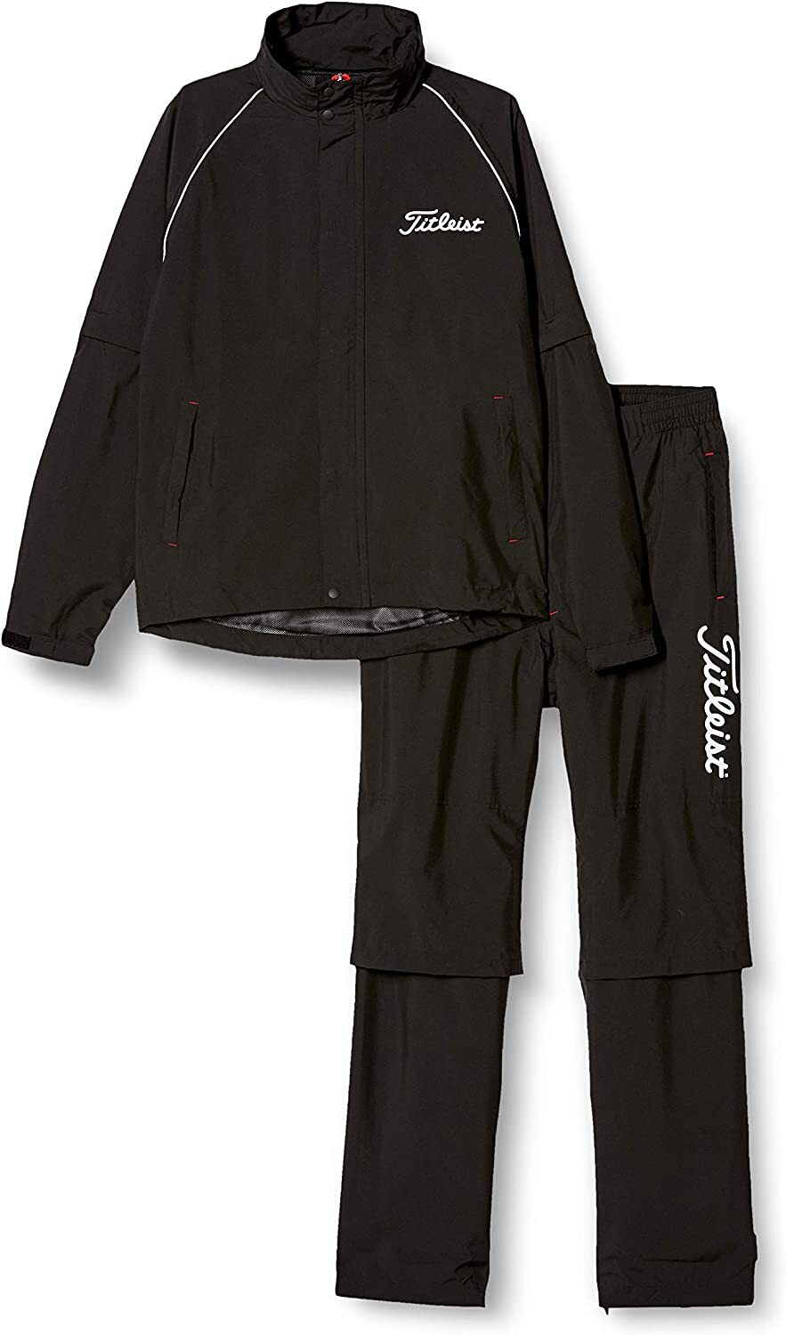 Titleist JAPAN Golf Stratch Rain Wear Jacket Pants set Black Titleist JAPAN Golf Stratch Rain Wear Jacket Pants set Black