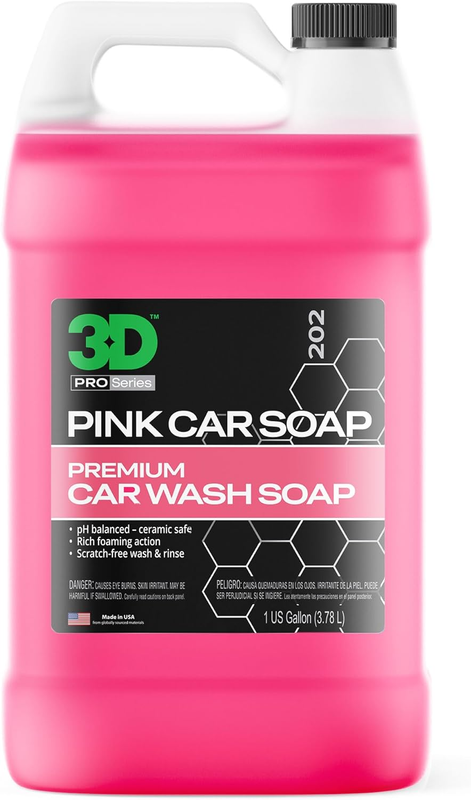 Pink Car Soap Neutral Car Wash Soap High Suds & Cherry Scent  Weekly Car Care