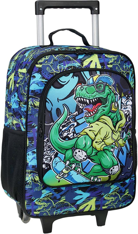 Kids Luggage for Girls and Boys, Dinosuar Unicorn Suitcase Rolling with Wheels，T