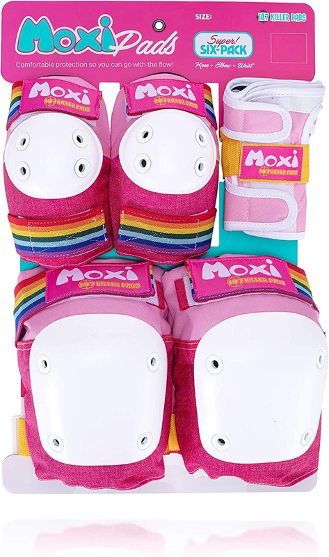 187 Killer Pads Moxi Skate Knee Pads, Elbow Pads, and Wrist Guards, Six Piece Pa