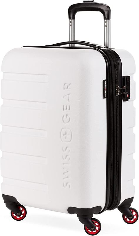 With Spinner Wheels, White, Carry-on 19-inch