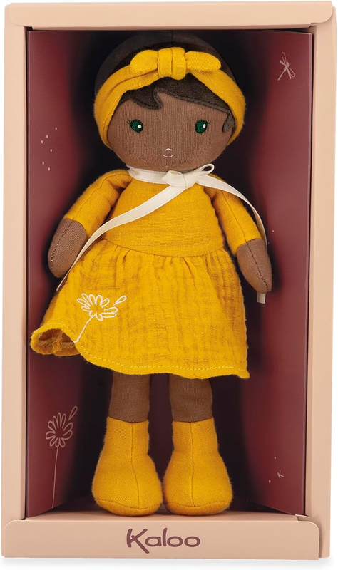 Kaloo Tendresse Naomie My First Fabric Doll 25cm Soft Baby Doll Yellow From Birt