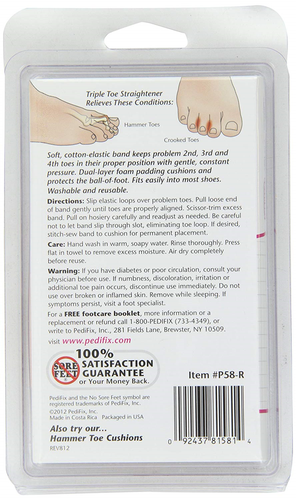 PediFix Triple Toe Straightener, Right Foot