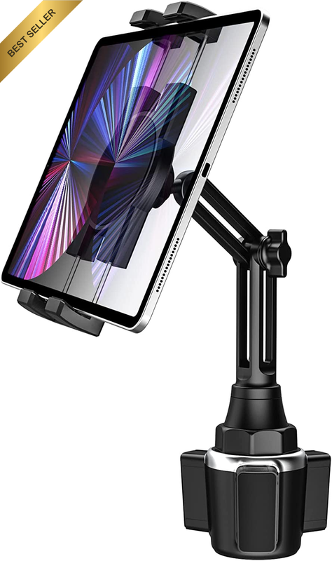 Cup Holder Car Tablet Mount,  Ipad Mount Holder for Car/Truck, 360° Rotation Adj