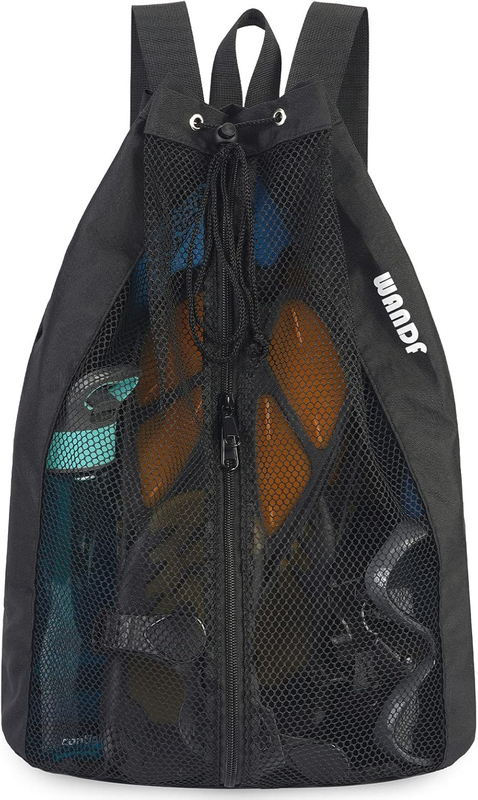 Swim Bag Mesh Drawstring Backpack Beach Backpack for Swimming,...