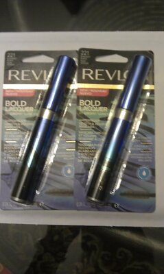 2-REVLON BOLD LACQUER BY GROW LUSCIOUS WATERPROOF MASCARA BLACKEST BLACK # 221