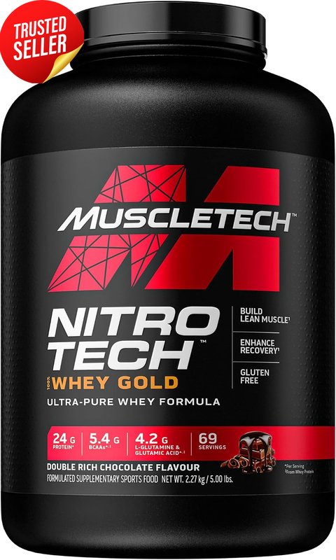 MuscleTech Nitro Tech Whey Gold Double Rich Chocolate 2270g Whey Protein Powder
