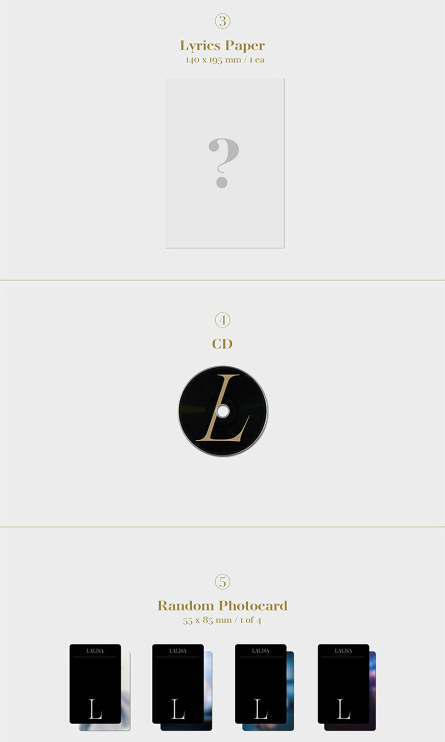 LALISA アルバム CD フォトカード付き BLACKPINK LISA FIRST SINGLE ALBUM LALISA CD+PhotoBook+2Card+