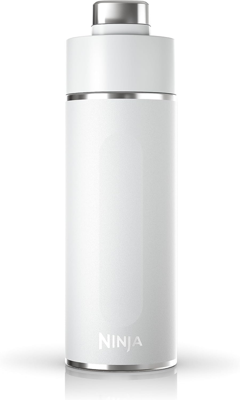 Ninja DW2401WH Thirsti 24Oz Travel Water Bottle, for Carbonated Sparkling Drinks