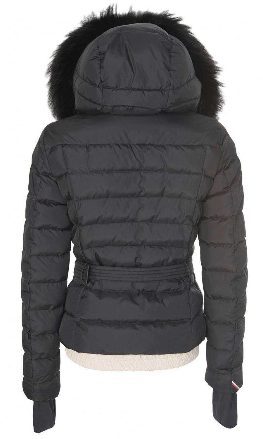 Pre-owned Moncler Grenoble Beverley 2tone Ski Jacket Down Puffer Belt Fox Fur Hood 1 S In Black