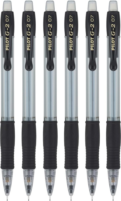Pilot G2 Mechanical Pencils, 0.7Mm HB Lead, Black/Clear Barr