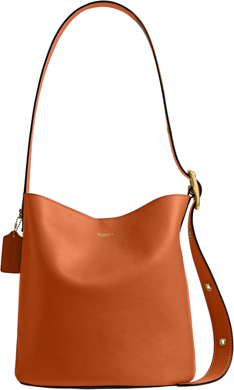 COACH Natural Grain Leather Bleecker Bucket Bag