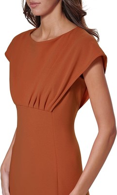 Женское платье в стиле ампир от Calvin Klein, миндальное, 10