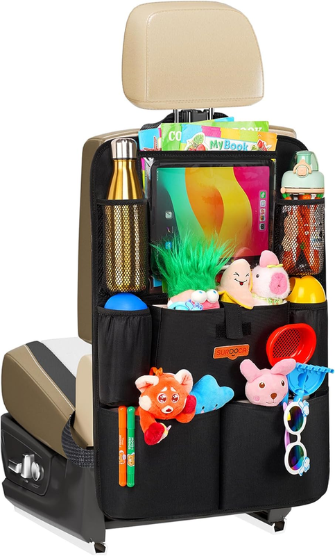 Backseat Car Organizer,4th Gen Back Seat Protector with 11 Inch Tablet Holder, 8