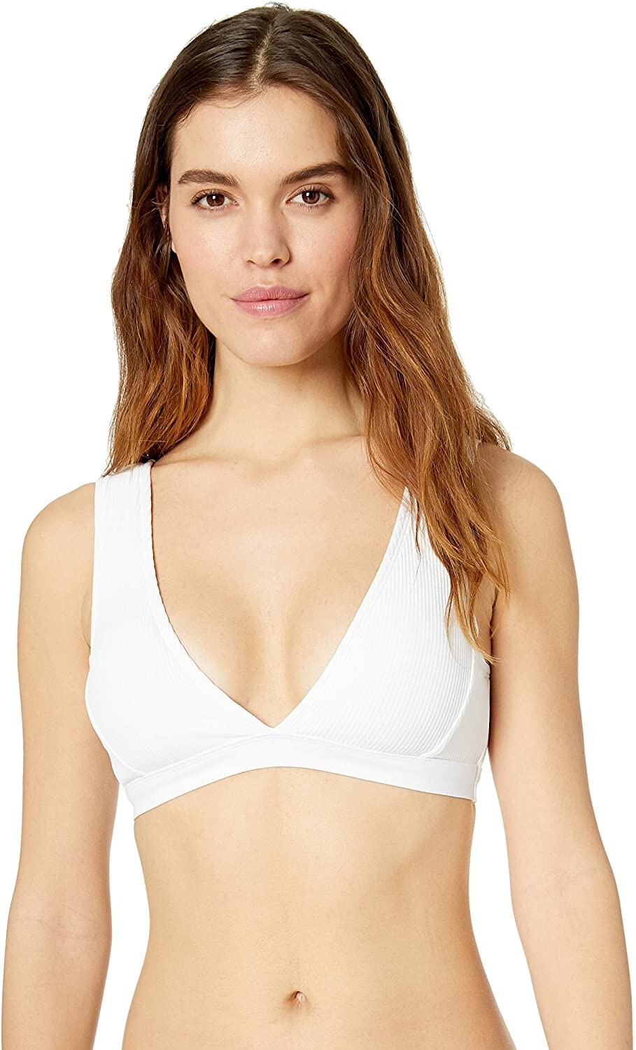 Body Glove Women's 188334 Rumor Deep V Bikini Top Swimwear White Size S