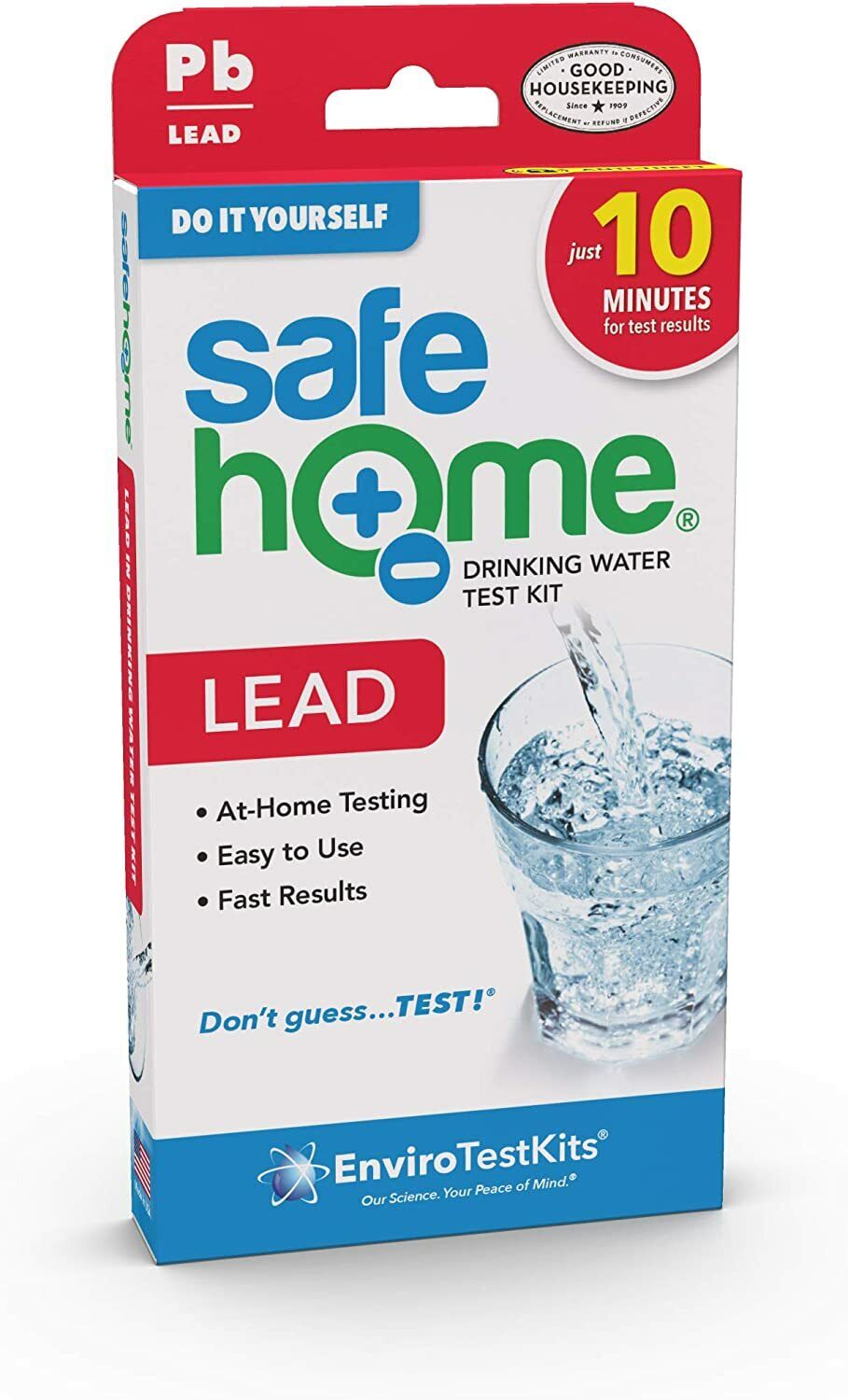 Safe Home DIY LEAD Drinking Water Test Kit-City Or Well-10 Min...