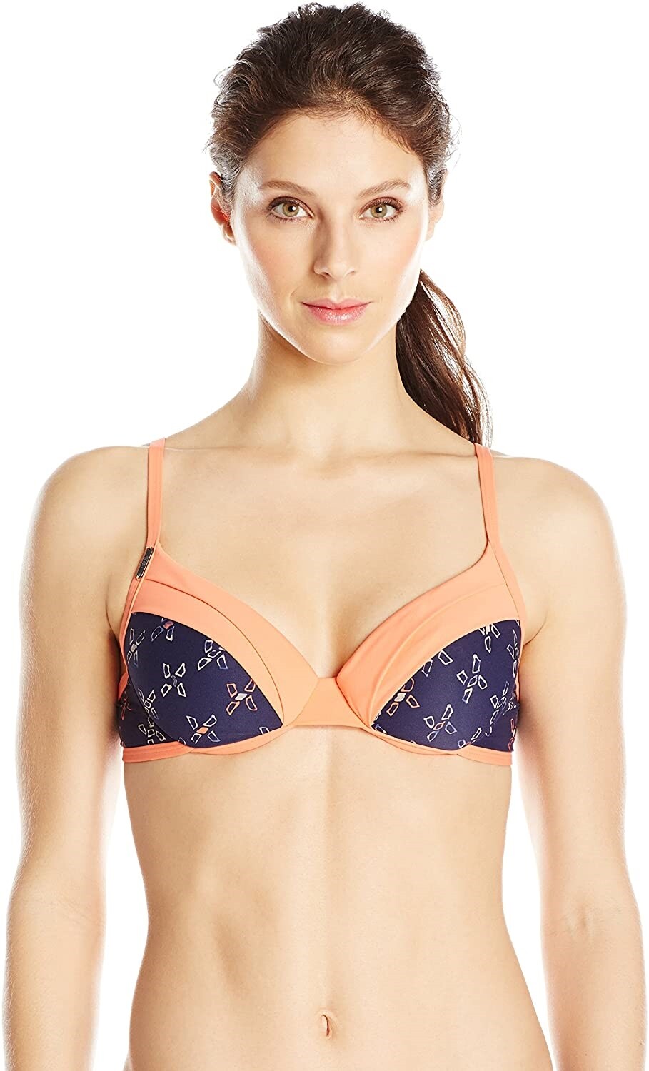 LOLE Women's 240725 Underwire Amalfi Blue Windmill Bikini Top Swimwear Size L
