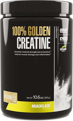 Maxler 100% Golden Creatine - Micronized Creatine Monohydrate Powder - Muscle Bu