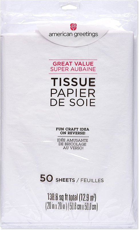 50 Sheet White Tissue Paper for Mother&rsquo;S Day, Father&rsquo;S Day, Graduation, Birthday