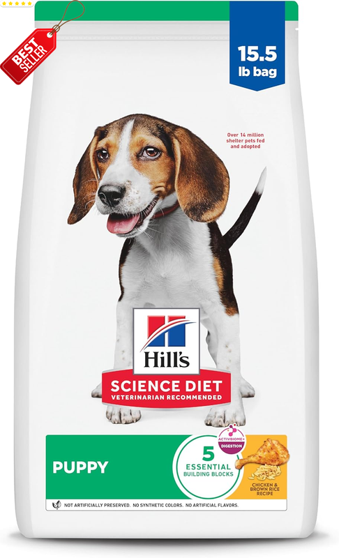 Puppy Dog Food Premium Nutrition Dry Chicken Brown Rice Recipe 15.5Lb Bag US