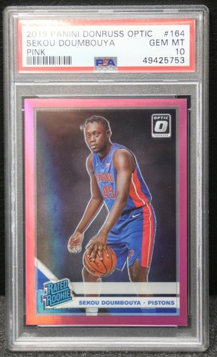 2019-20 Panini Donruss Optic Pink PSA 10 Sekou Doumbouya Rookie 23/25 #164