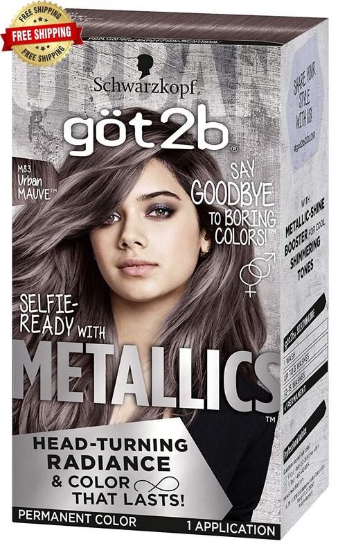 Schwarzkopf Got2B Metallics Permanent Hair Color, M83 Urban Mauve ⭐⭐⭐⭐⭐