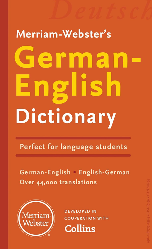 Merriam-Webster’S German-English Dictionary - Newest Edition, Bilingual & Bidire