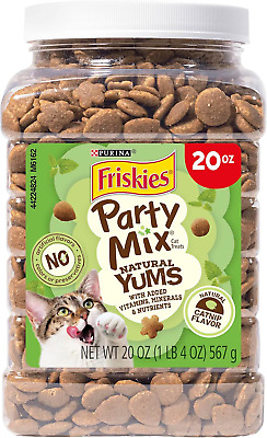 Purina Friskies Made in USA Facilities, Natural Cat Treats, Party Mix Natural -