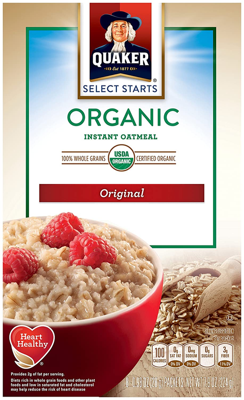 Instant Oatmeal Organic Regular, .98 Oz, 8-Count Boxes (Pack