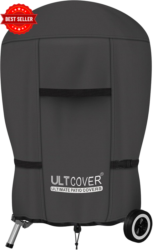 Outdoor Waterproof Charcoal Kettle Grill Cover for Most 22 Inch round Smoker Siz