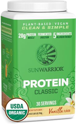 Sunwarrior Classic Protein Powder | Chocolate, Unflavoured, Vanilla | Vegan