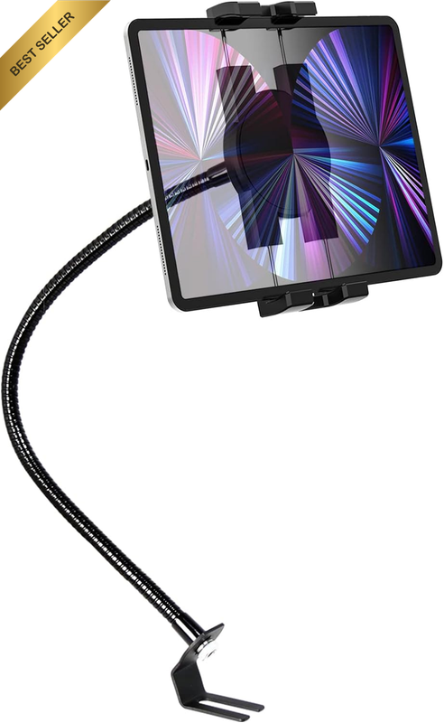 Car or Truck Seat Rail Tablet Mount,  Heavy Duty Gooseneck Car Floor Seat Bolt T