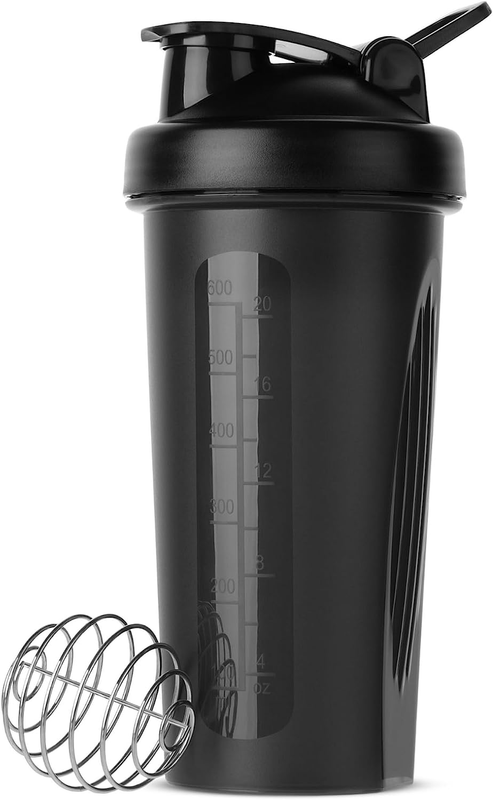 For Protein Mixes, 28 Oz, Shaker Bottle With Wire Whisk Ball