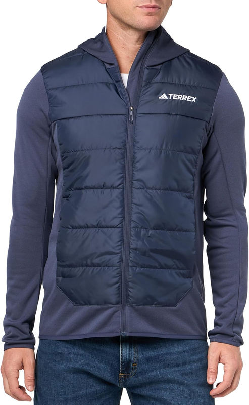 adidas mens Terrex Multi Hybrid Insulated Hiking Hooded Jacket